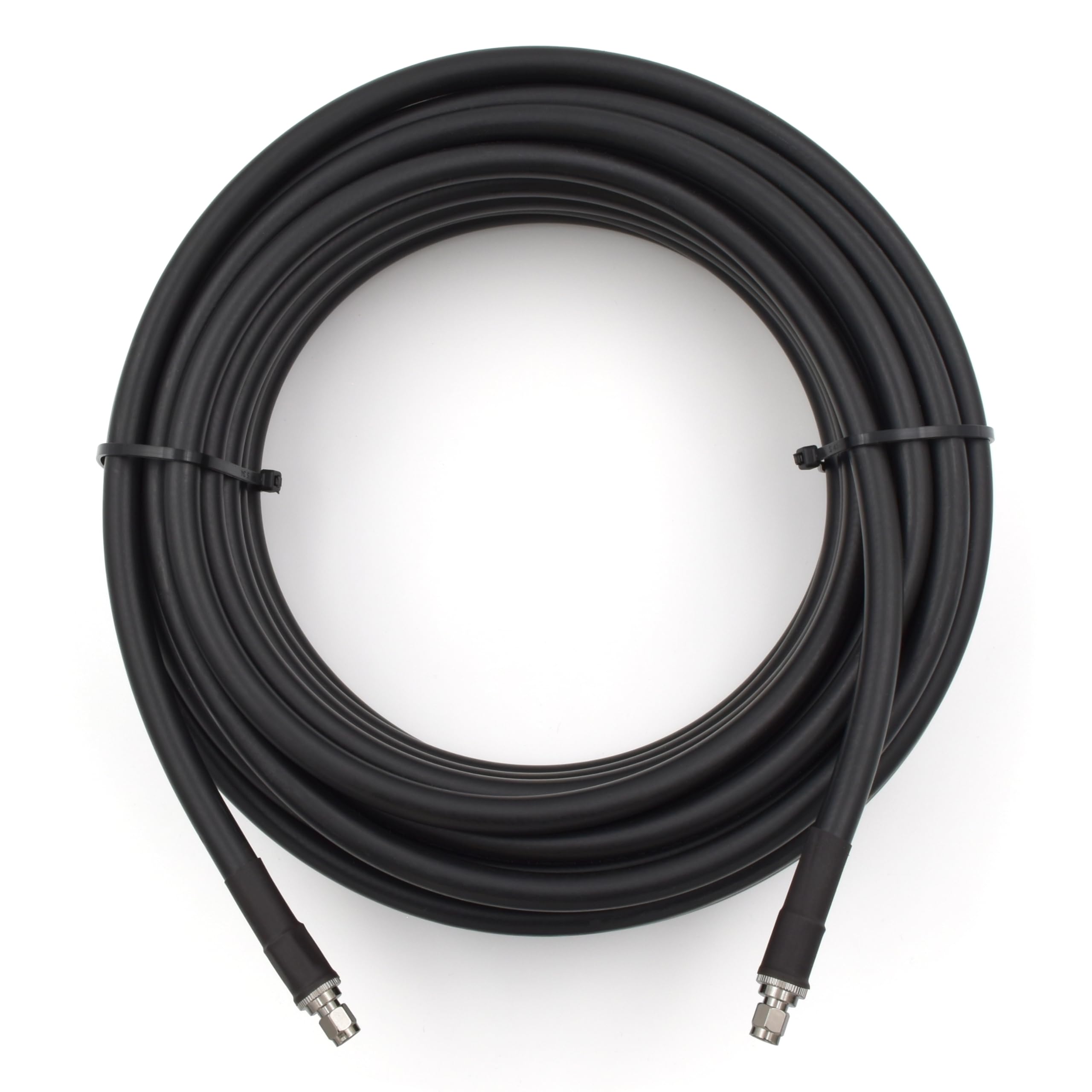 SMA mâle à SMA mâle 30m Cable coaxial 50ohm 8D-FB Ø11.1mm Câble d'extension exterieur à faible perte rallonge etanche pour Routeur WIFI Radio Antenne LTE GSM Amplificateur 4G 5G LTE Hotspot