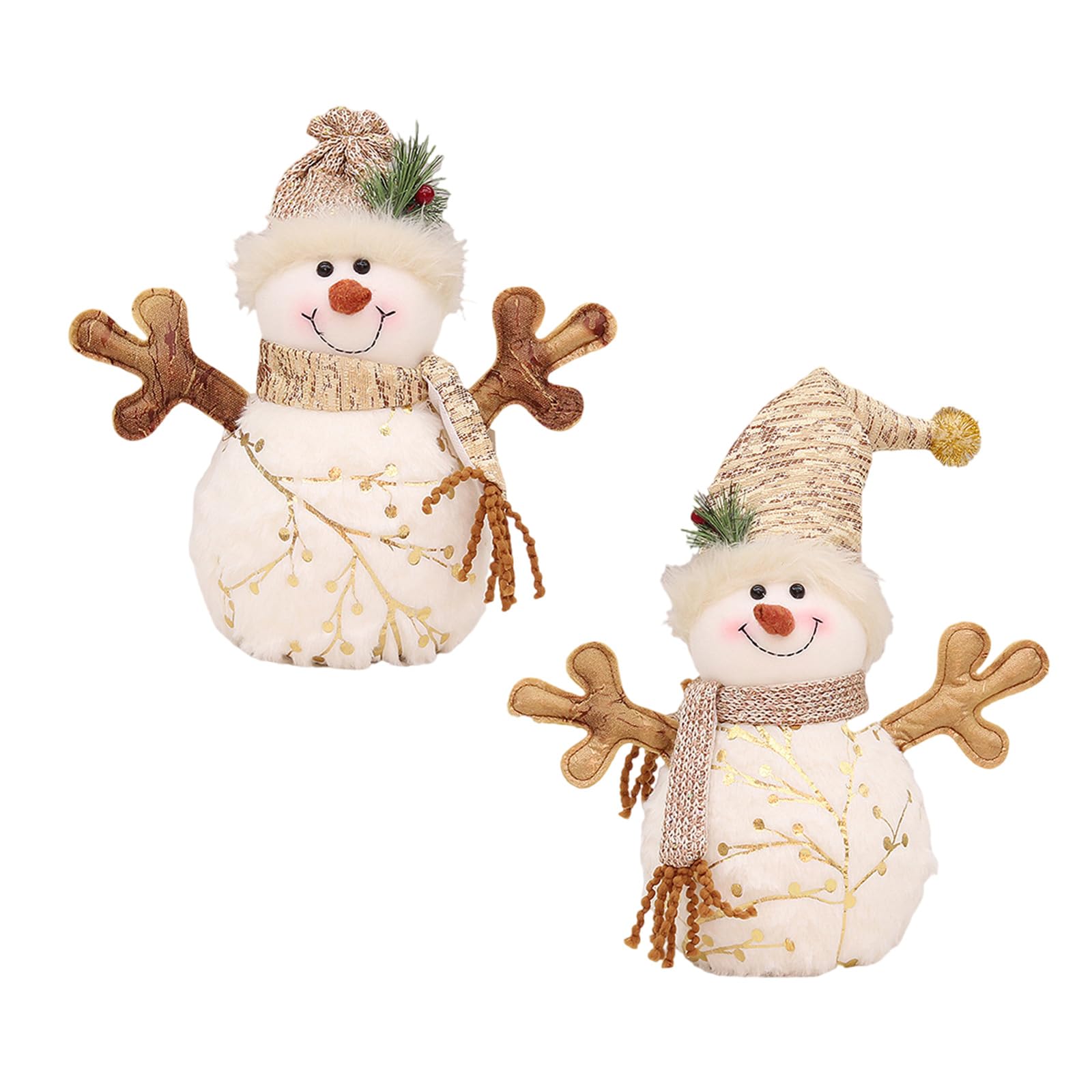 Elnwnnkc Holiday Season Stylish Snowman Figurines with Gifts Portable Sitting Ornament Accessory for Home Party Decoration Desktop