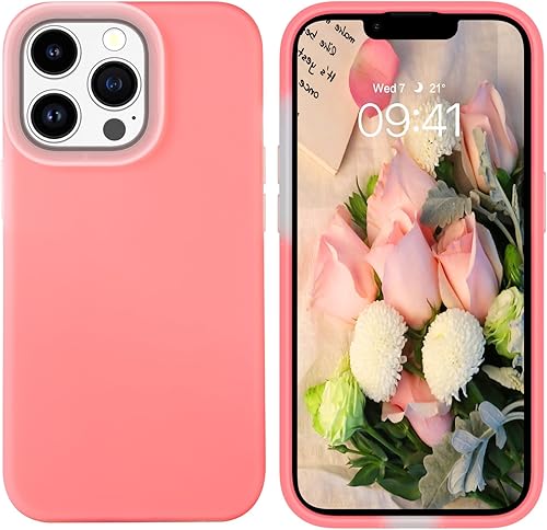 Miniatura 1 de GUAGUA Funda para iPhone 13 Pro, iPhone 13 Pro Jelly Funda de silicona líquida, delgada y suave, forro de microfibra fina, con textura, funda