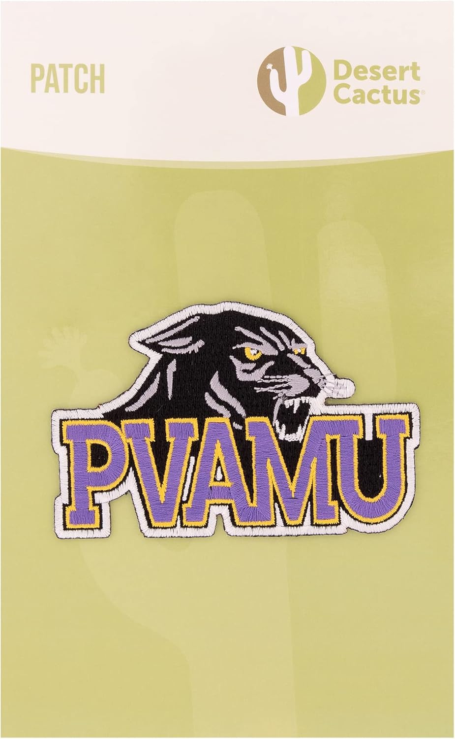 Desert Cactus Prairie View A&M University Patch – Embroidered Iron On/Sew On Applique for Blazers, Jackets, Backpacks, Bags, Hats & Tactical Gear – Panthers (Patch - Design B) - Image 4