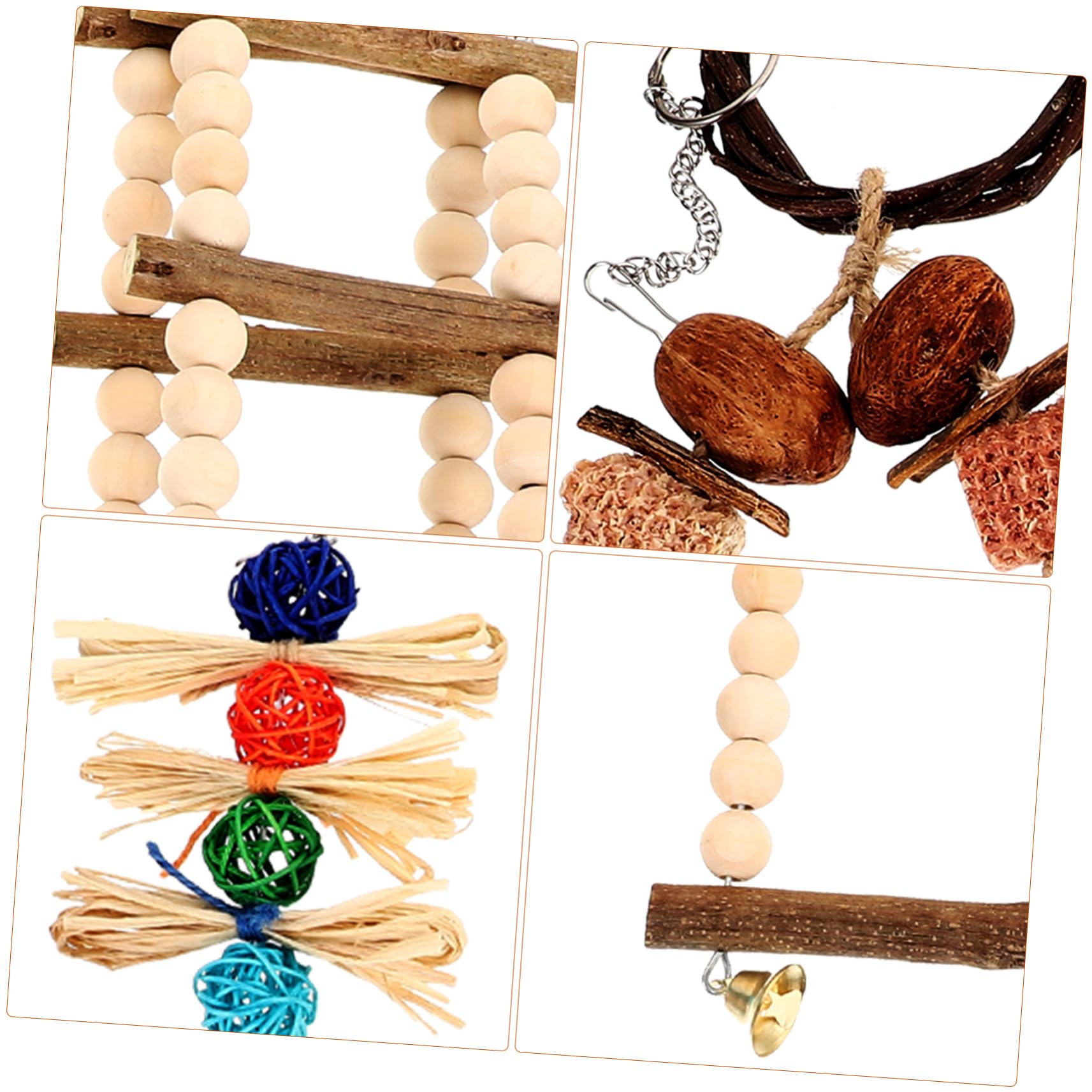 iplusmile Giochi Appesi per Pappagalli in Colorato e Resistente da Mordere Altalena per Parrocchetti e Pappagalli Accessori per Attività e Sicuro