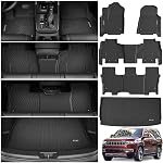 Tapis d'étage pour 2011-2018 2019 2020 2021 Dodge Grand Caravan 7 Sièges tout temps TPE Kit complet en caoutchouc Automotive Tapis de voiture étanches 2017 Dodge Grand Caravan Accessoires