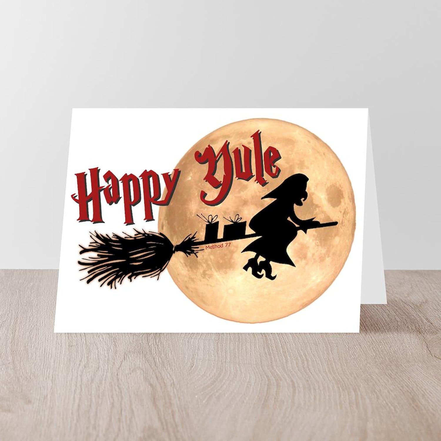 CafePress Happy Yule Greeting Cards Greeting Card (20-pack), Note Card with Blank Inside, Birthday Card Matte