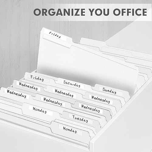 Miniatura 6 de PANDRI - Carpeta de archivos, paquete de 120 carpetas de archivos, pestaña de corte de 13, tamaño carta, carpeta de archivo para oficina, escuela,