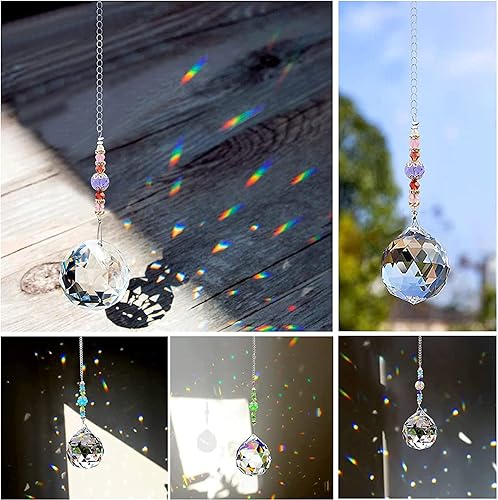 Miniatura 7 de Colgante de prisma de cristal transparente 1.77 pulgadas