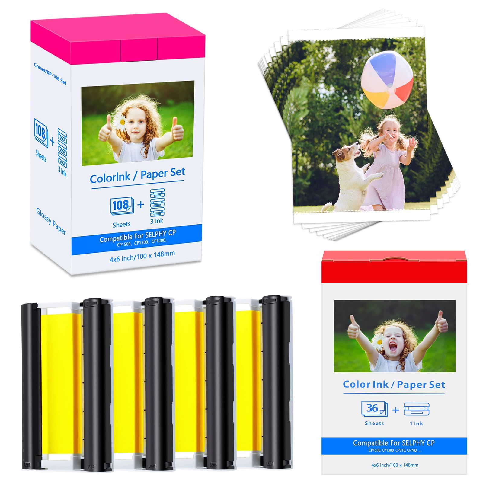 Compatible for Canon Selphy CP1500 CP1300 papier fotograficzny KP-108in paper fotograficzny 10x15 papier fotograficzny 3115B001(AA) do Selphy CP910 CP780 CP760 CP1000 CP1200 drukarka Drukarka zdjęć