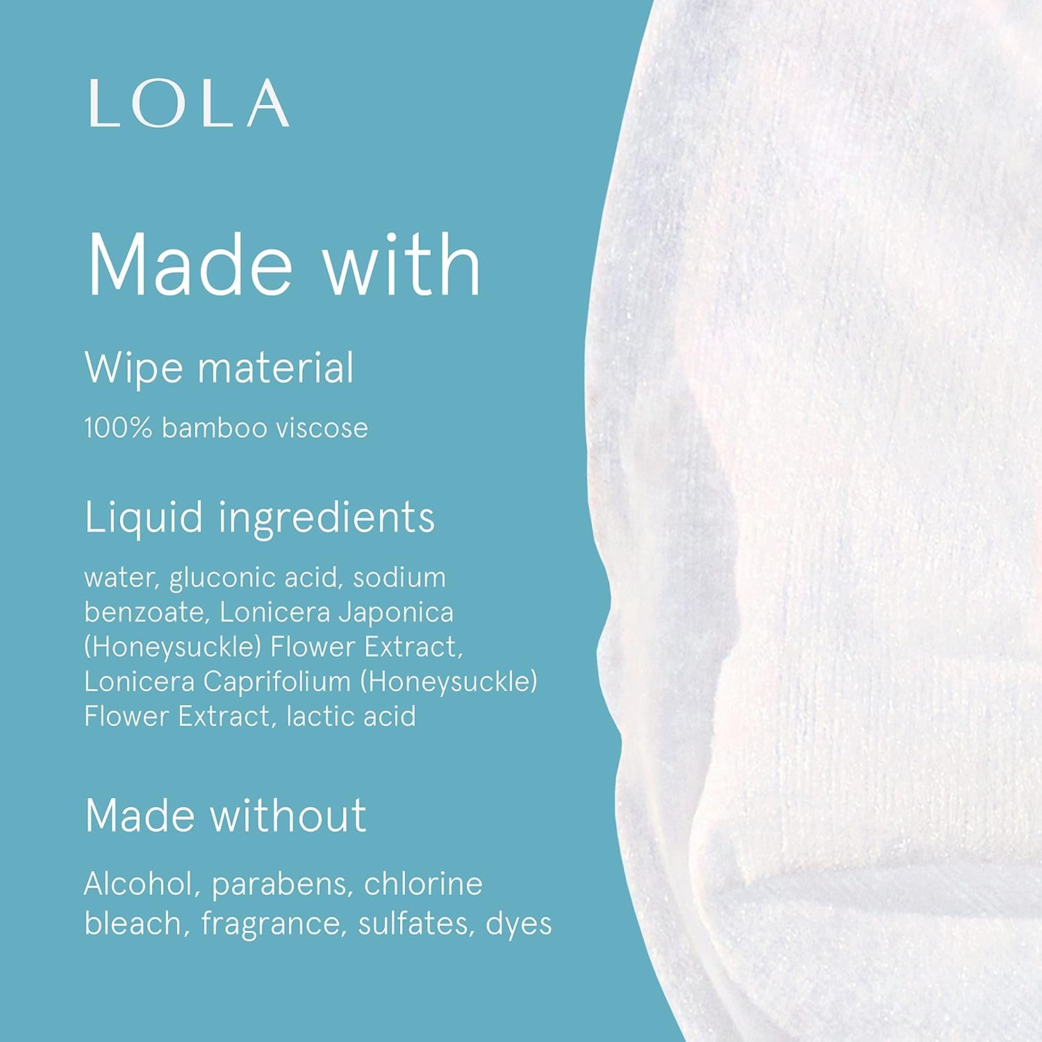 LOLA Cleansing Wipes - Feminine Wipes, Vaginal Wipes, pH Balance & Body Wipes for Women, 32 Count (Pack of 3)