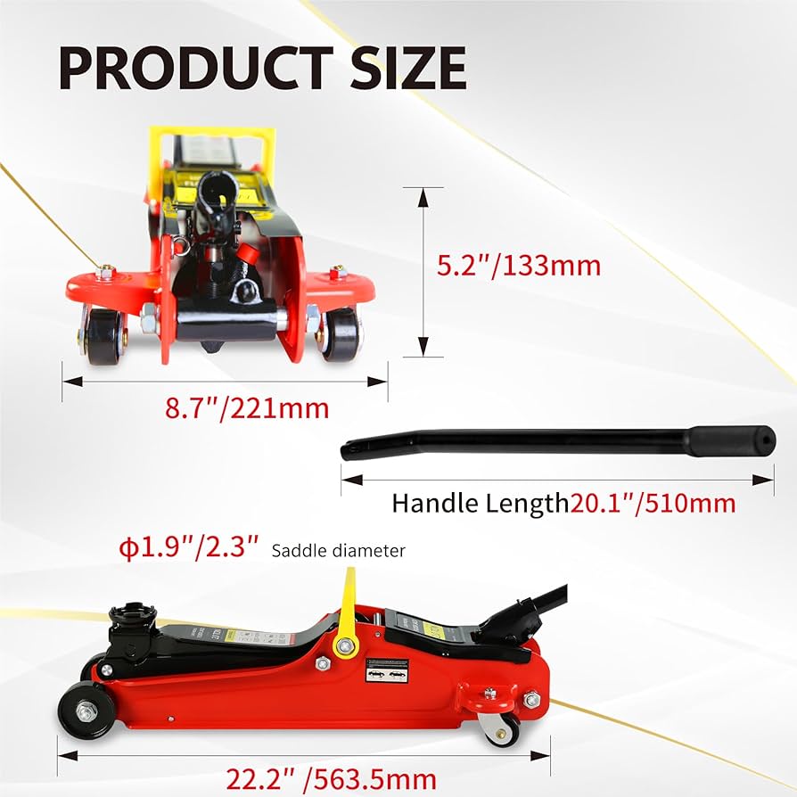 Amazon.com: Floor Jack, 2 Ton Low Profile Floor Jack, 3t