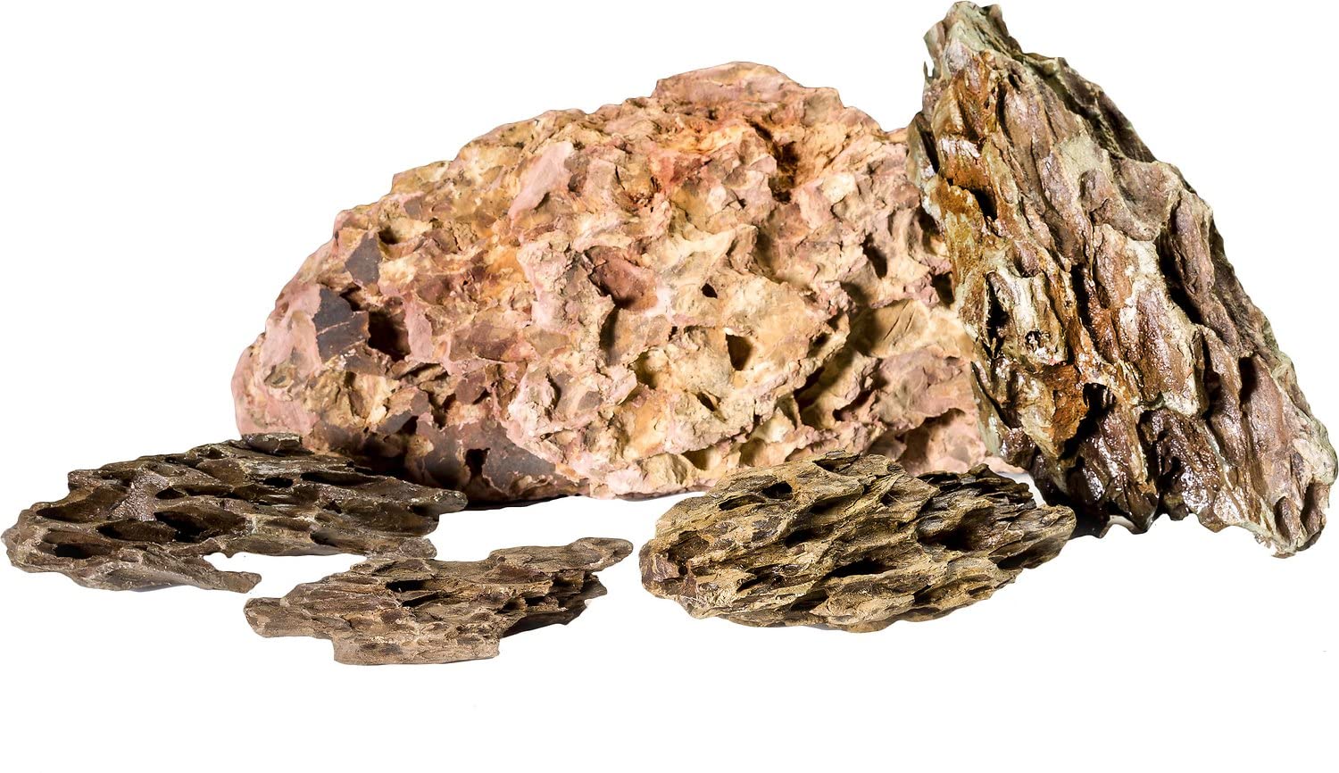 H2Pro Dragon Rock Aquarium Decoration (44lb Per Box), Beige (DRA-1