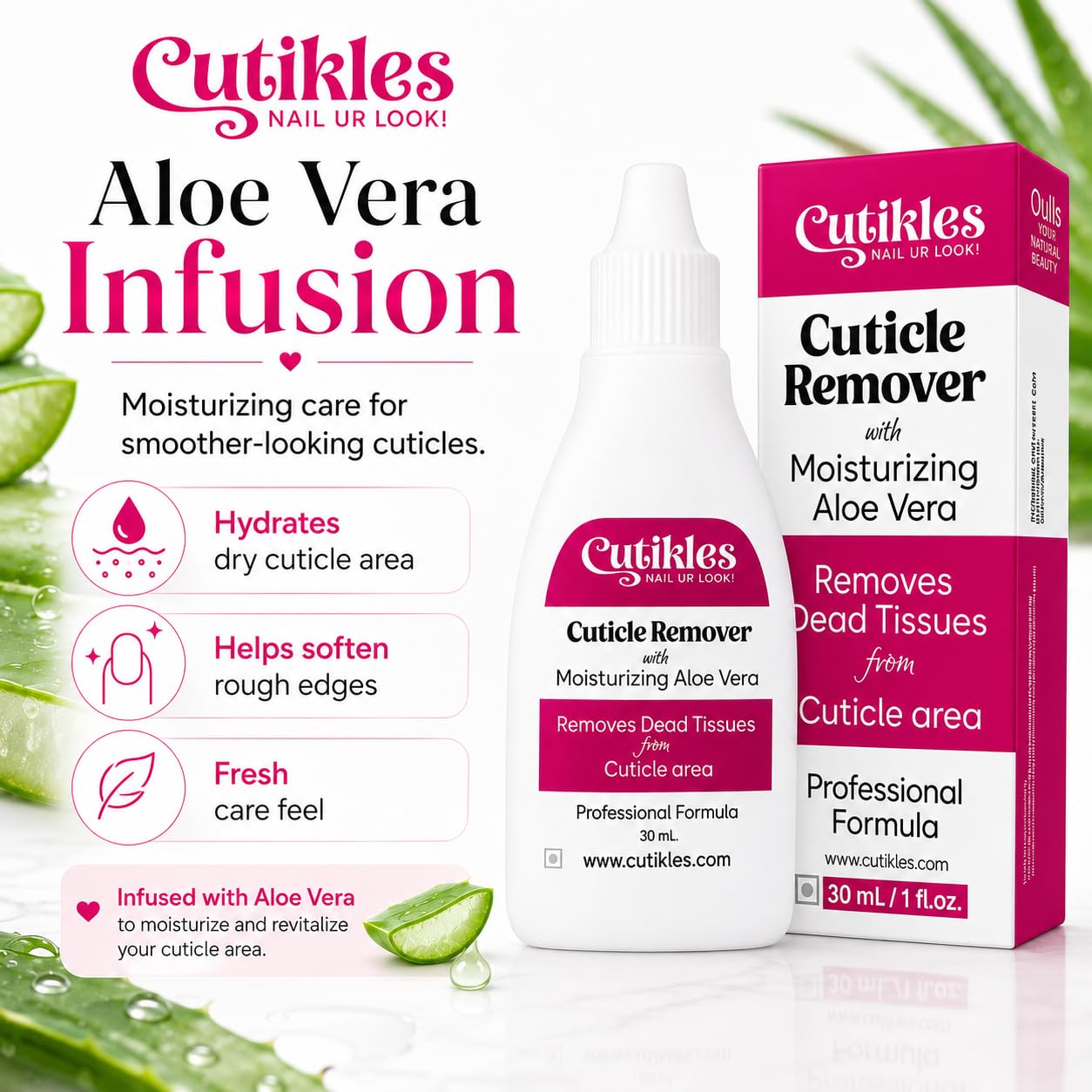 CUTIKLES Cuticle Remover Gel. Removes Dead & Overgrown Cuticles. Cuticle softener for nails, instant cuticle remover, No more painful cuticle pushing. Nail Care For Manicure Pedicure - 30ml. 2