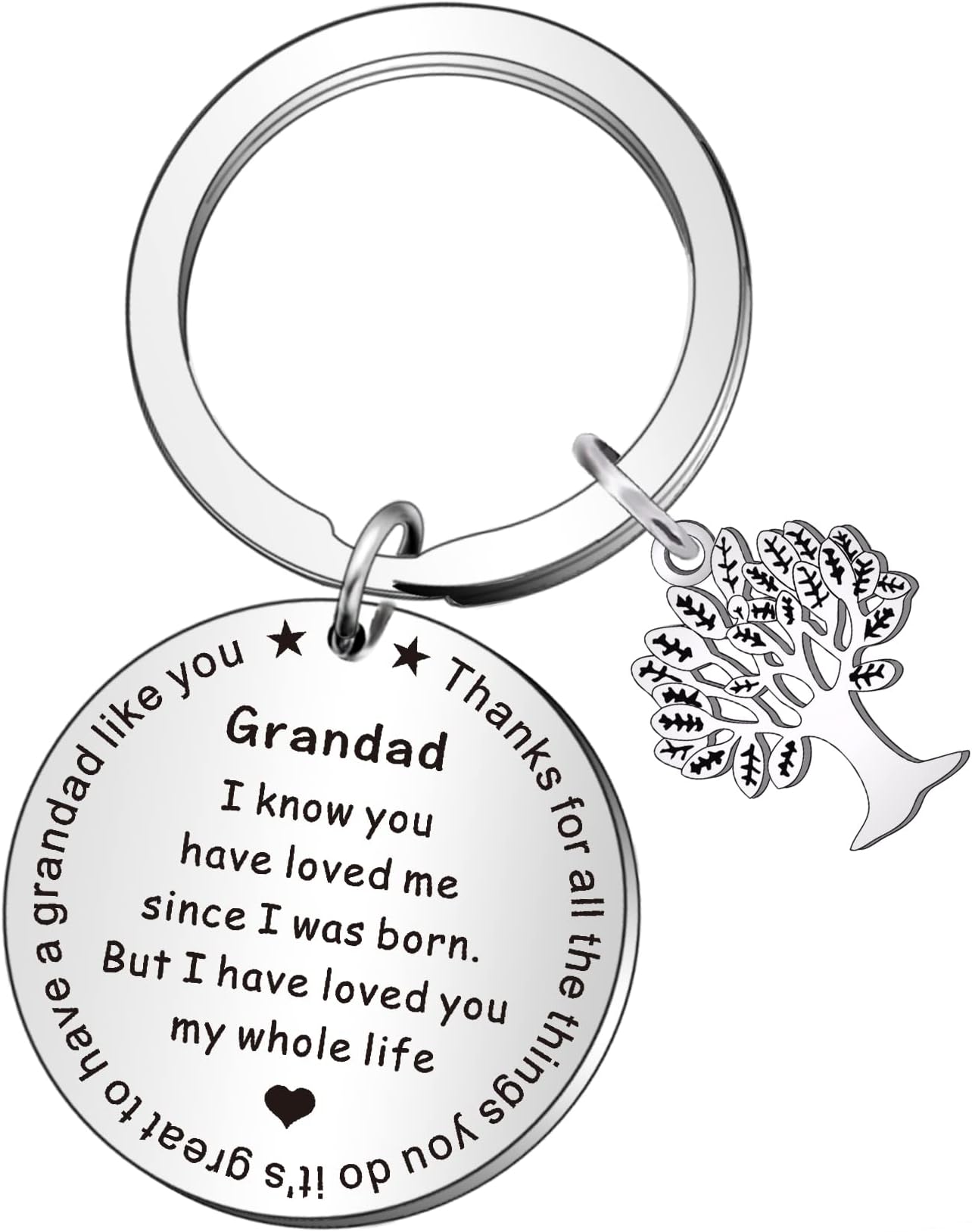Grandad Keyring Grandad Gifts from Grandson Granddaughter Christmas Gift Keyring Father's Day Gifts for Grandad
