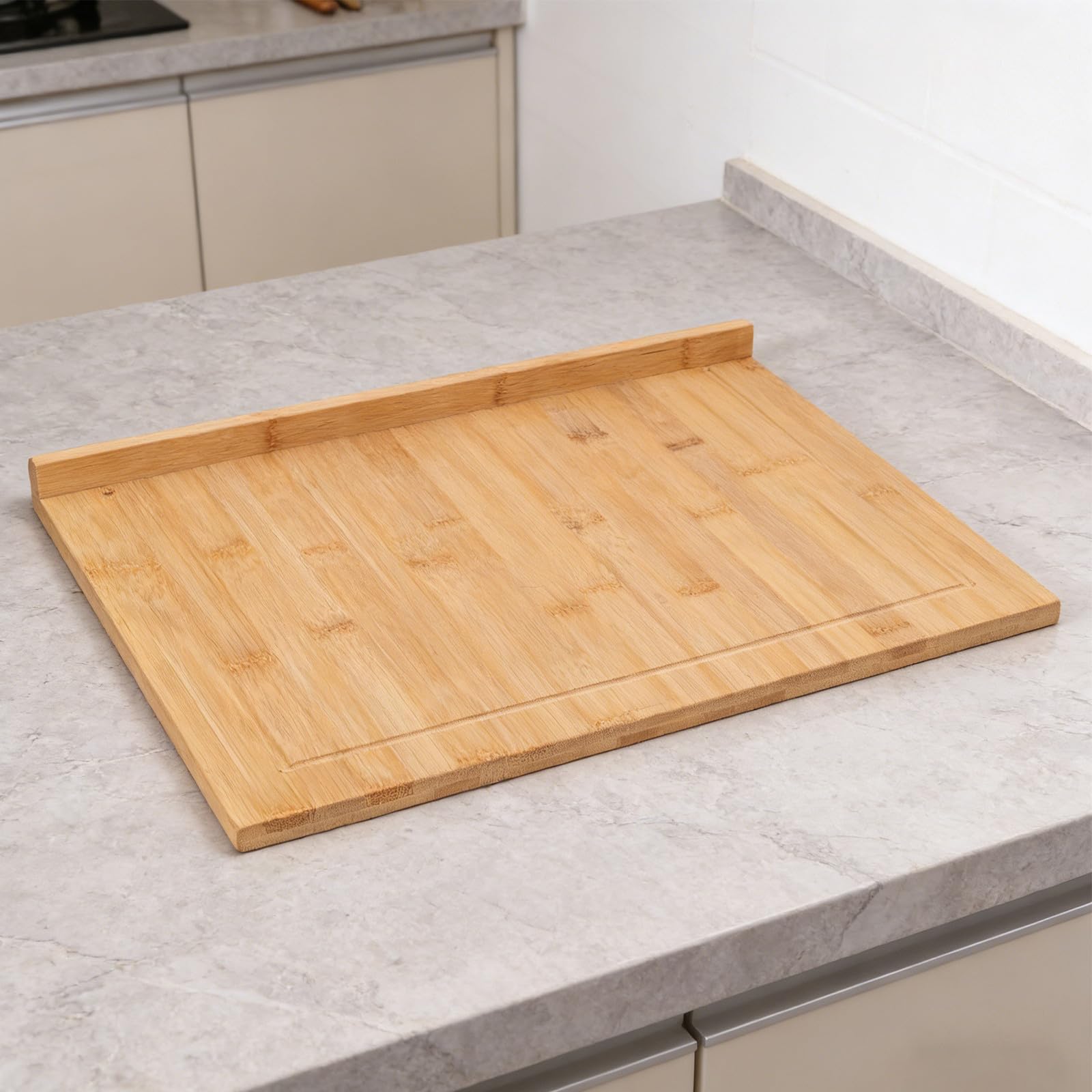 Tagliere Multifunzione Grande da Lavello in Legno Beige per Cucina