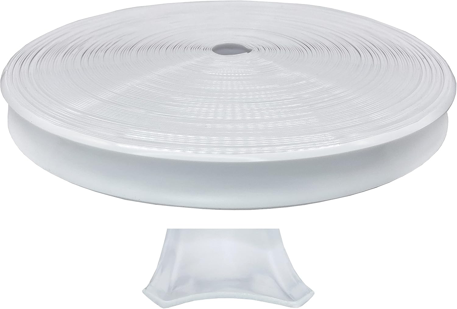 Automotive Authority Colonial White Vinyl 1" Insert Molding Trim Screw Cover RV Camper Travel Trailer (Colonial White (Tanish Beige), 100 ft)
