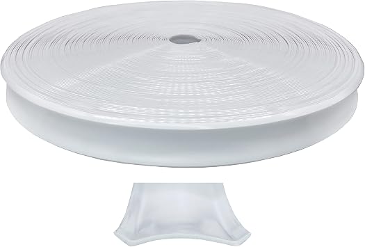 Automotive Authority White Vinyl 1" Insert Molding Trim Screw Cover RV Camper Travel Trailer White, 100 ft
