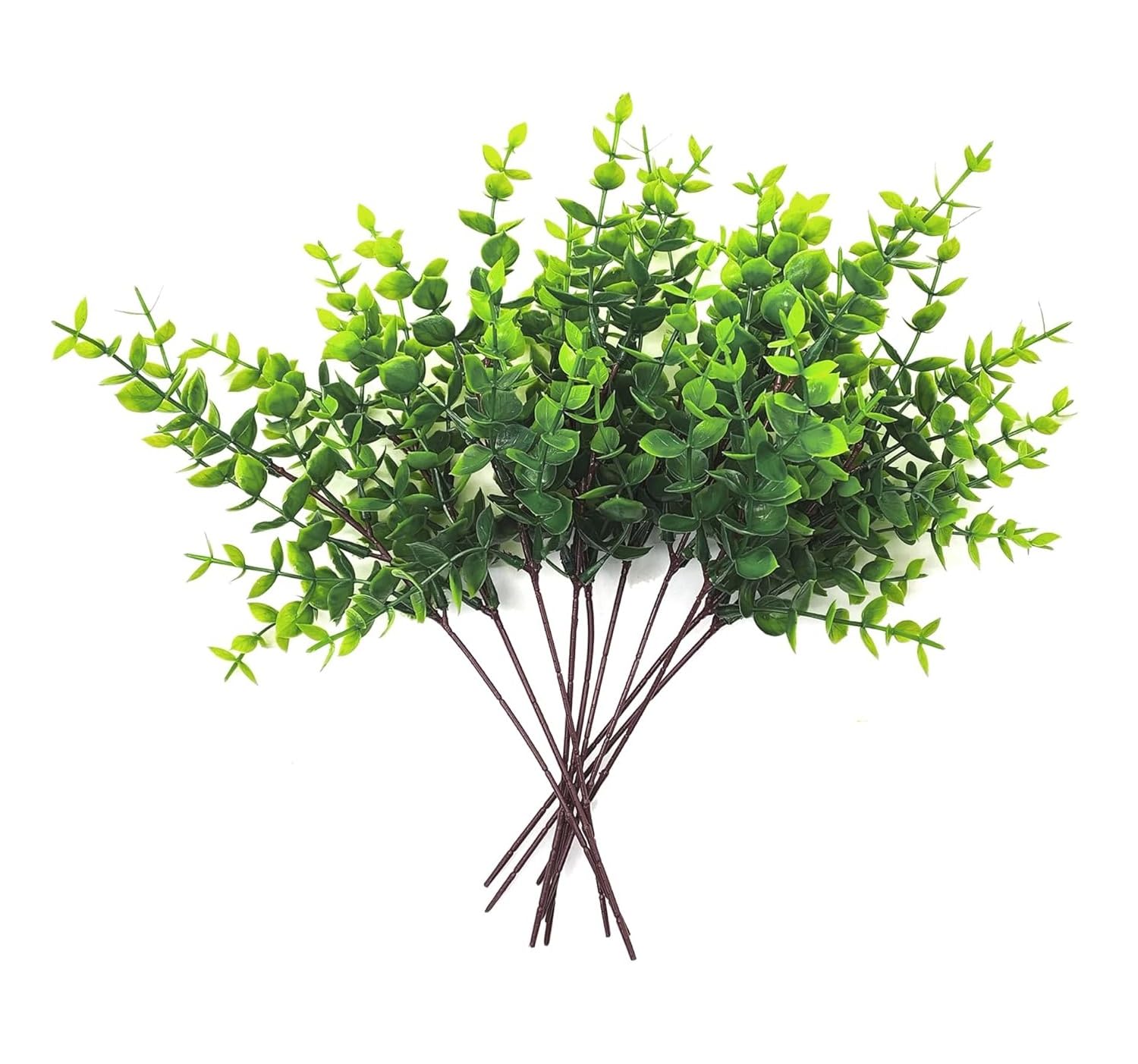 SPHINX Artificial Pine, Cedar, Cypress, Conifer, Eucalyptus Stems/Needles– Faux Greenery Home Decor, Festivals, Trousseau, Gift Packing, Baskets, DIY Crafts & Celebrations- (10, Eucalyptus Sap Green, 30 cm)