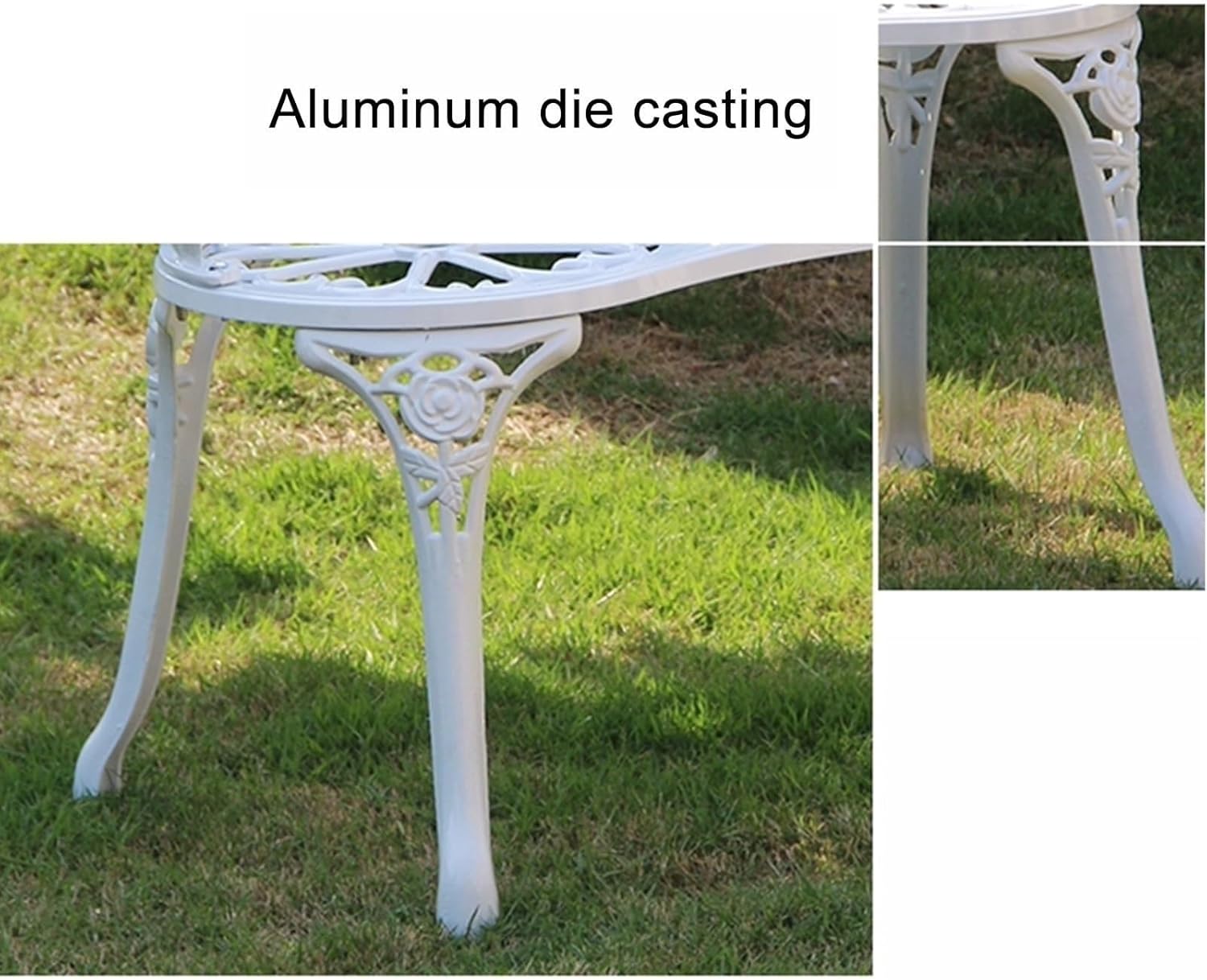 Patio Garden Bench, Selected Metal Materials, Rainproof and Windproof, Durable, All-Weather Outdoor Bench, Load-Bearing Up to 400 Pounds, Suitable for Patio, Garden Etc(Bronze)
