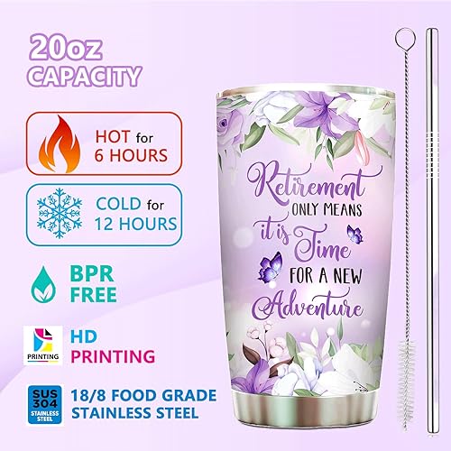 Miniatura 3 de Regalos de jubilación para mujeres, regalos de Navidad 2023, feliz jubilación para mujer, compañera de trabajo, divertida canasta de regalos para