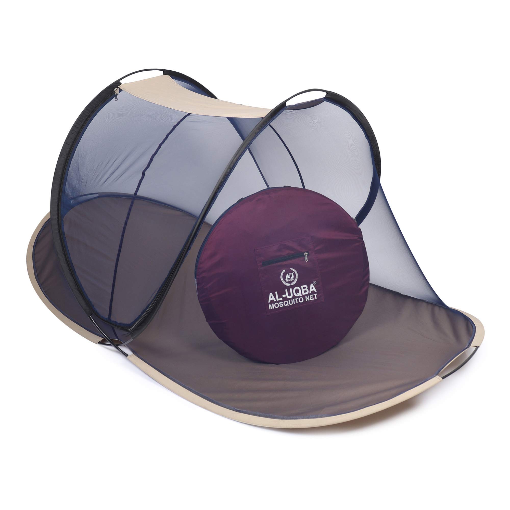 AL-UQBA Foldable Premium Heavy Quality of Single Bed Mosquito Net (Navy Blue)