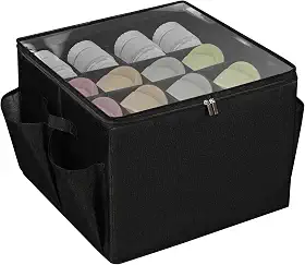 Organizador de sapatos para armário, serve para 16 pares, recipientes de armazenamento grande com tampa transparente, divisórias ajustáveis dobráveis para armazenamento de sapatos, suporte