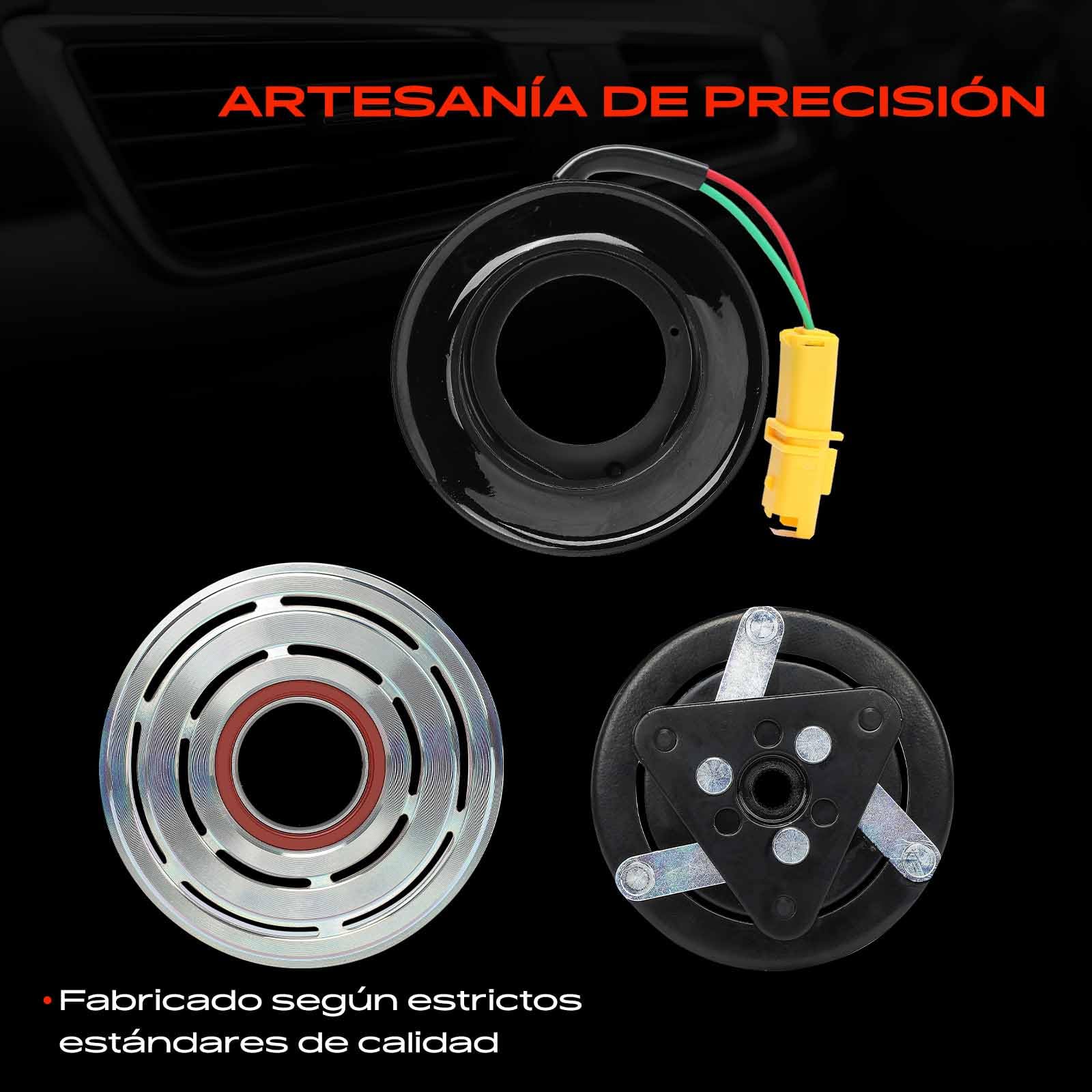 Frankberg Compresor Magnético AC Acoplamiento magnético Compatible con M.i.n.i R56 1.6L M.i.n.i cabrio R57 1.6L M.i.n.i R56 1.4L Berlingo Multispace B9 1.6L C3 I FC FN 1.4L Replace# 890041