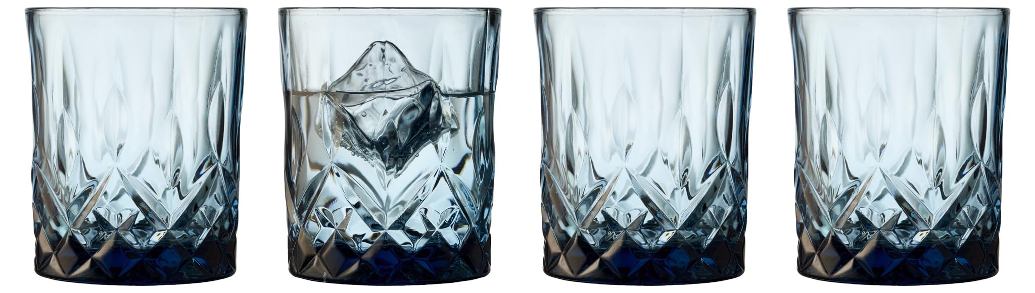 Lyngby Glas Sorrento Viski Bardağı 32 cl 4 Adet Mavi