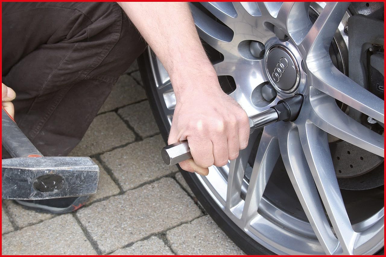 KS Tools 913.1480 Zestaw Do Demontażu Zabezpieczeń Na Koła, 10-szt