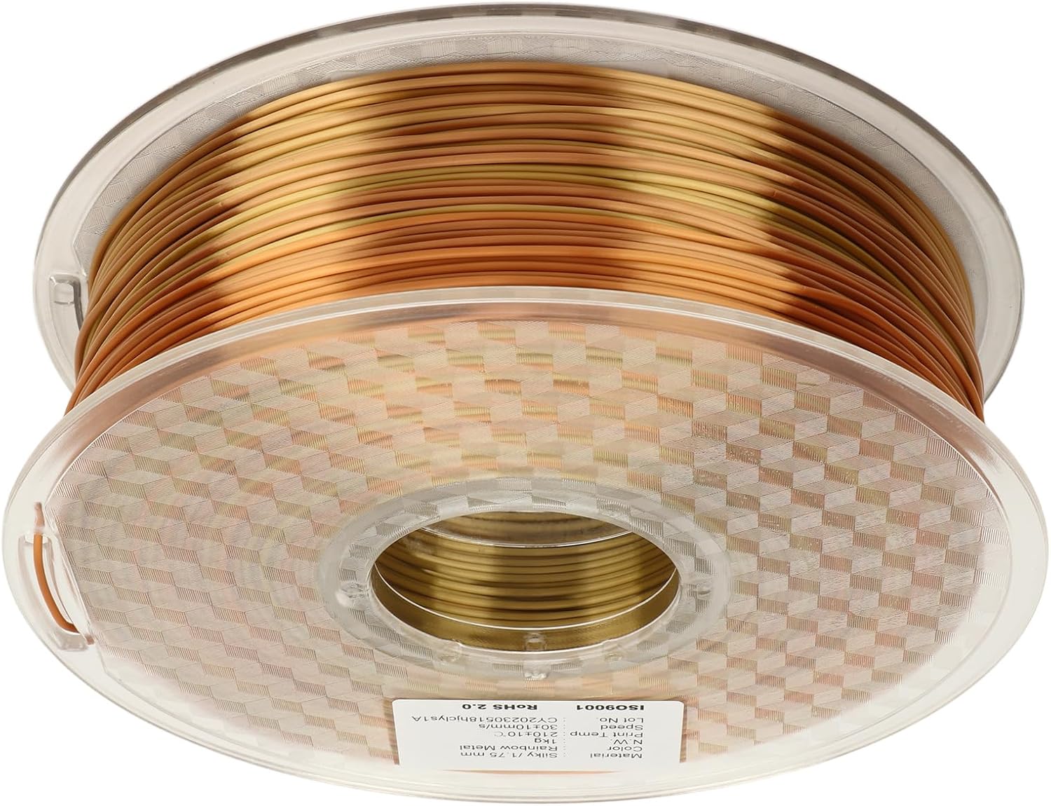3D Printer Filament Silk Rainbow Gradient 1.75mm, PLA Material 3D Printing Consumable, Neatly Wound for Easy Use, and Bubble Effortless, Accurate Size with Stunning Silk Texture