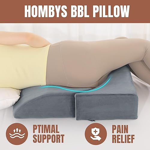 Miniatura 2 de HOMBYS Almohada BBL de Tamaño Ajustable Después de la Cirugía para Dormir, Almohada de Espuma de Alta Densidad para Glúteos, Almohada Brasileña