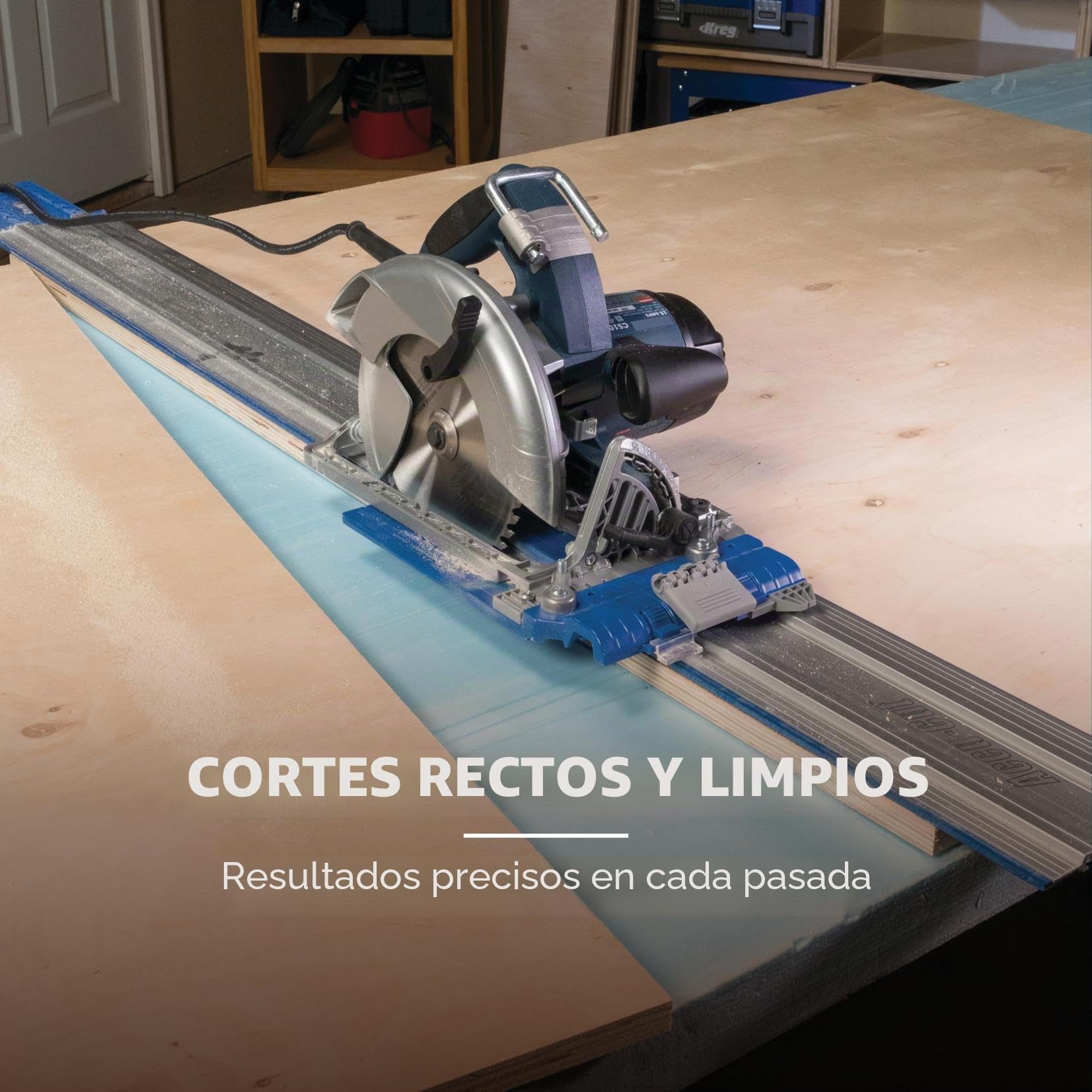 Sistema de guía de sierra circular 1,21 metros de KMA2700, Accu-Cut