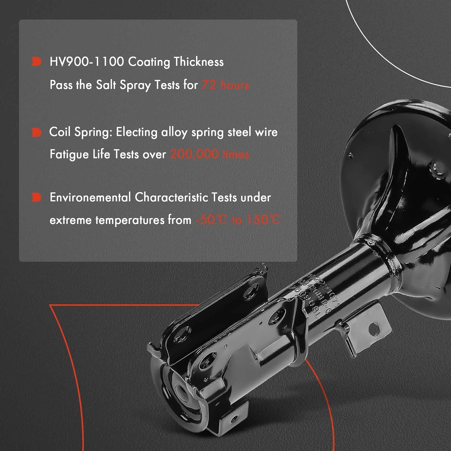 A-Premium Front Pair (2) Strut Assembly Compatible with Mitsubishi Eclipse 2000-2005 Driver and Passenger Side