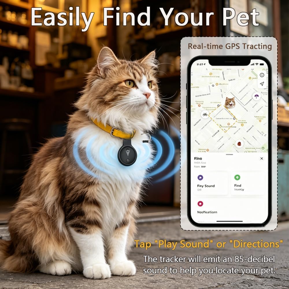 GPS Pet Tracker for Dogs with Holder,Smart Collar with Real-Time Locator