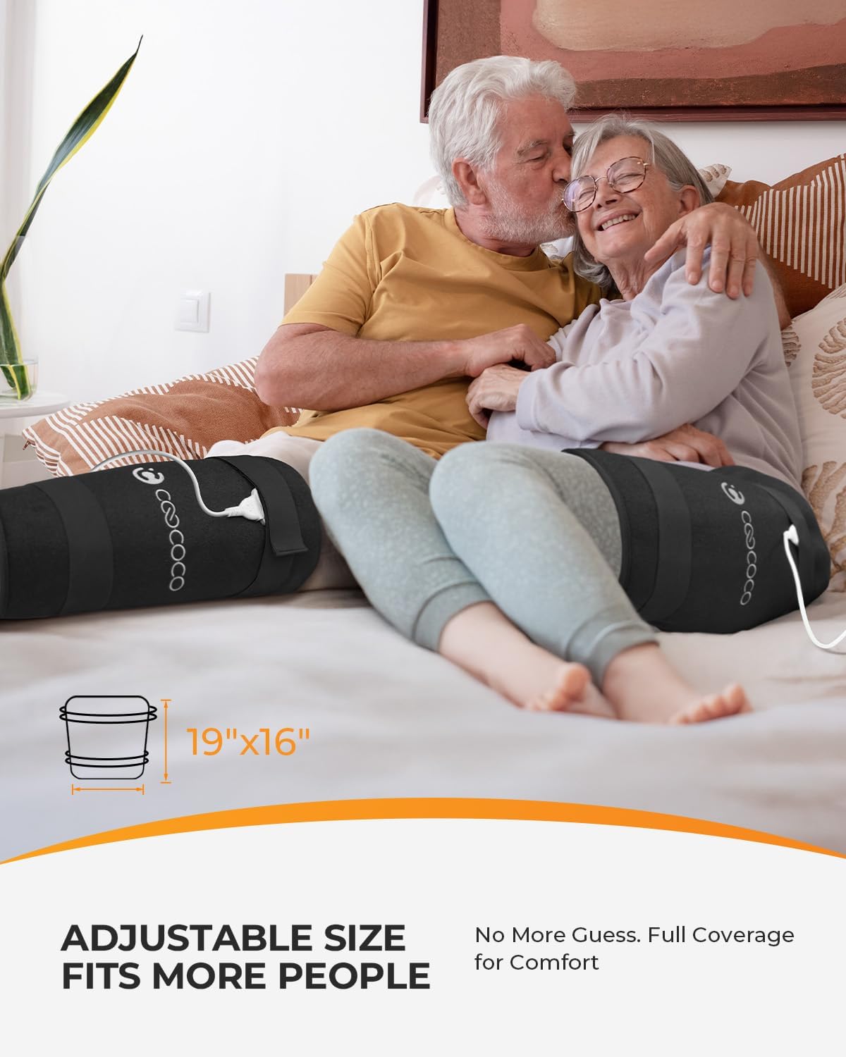 CooCoCo Hip Heating Pad for Sciatica Pain Relief, FSA Eligible Heated Hip Brace for Hip Pain Relief, HSA Lower Back/Thigh/Buttock/Leg Electric Heat Pad, Use for Home Office - Image 5