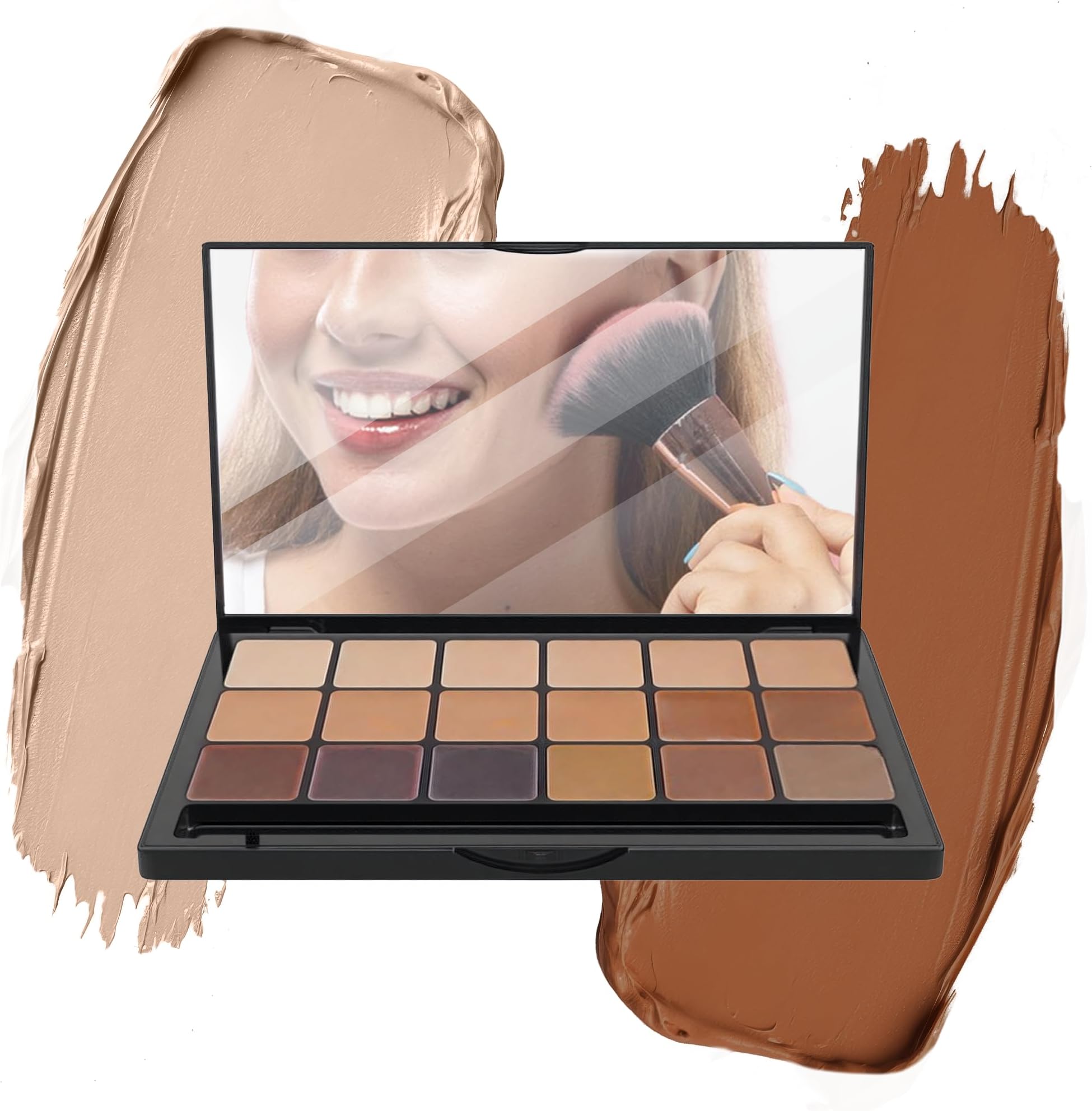 Neutral HD Glamour Creme Foundation Super Palette - 18 High Definition Cream Makeup Shades