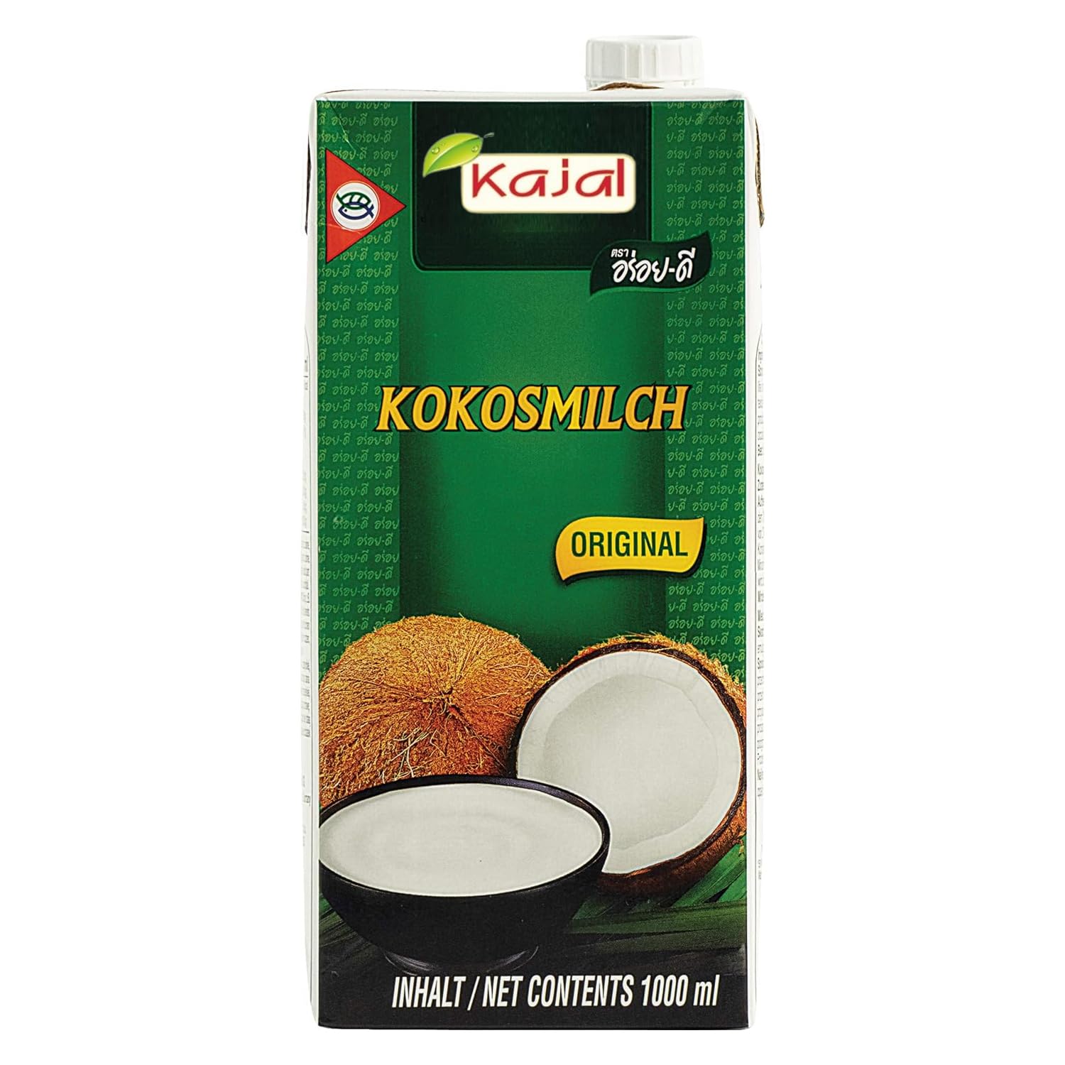 Kajal-Kokosmilch, perfekt zum Kochen und Backen von Smoothies und Getränken, Desserts, Cocktails, Haar- und Hautpflege. (12, 500, milliliter)