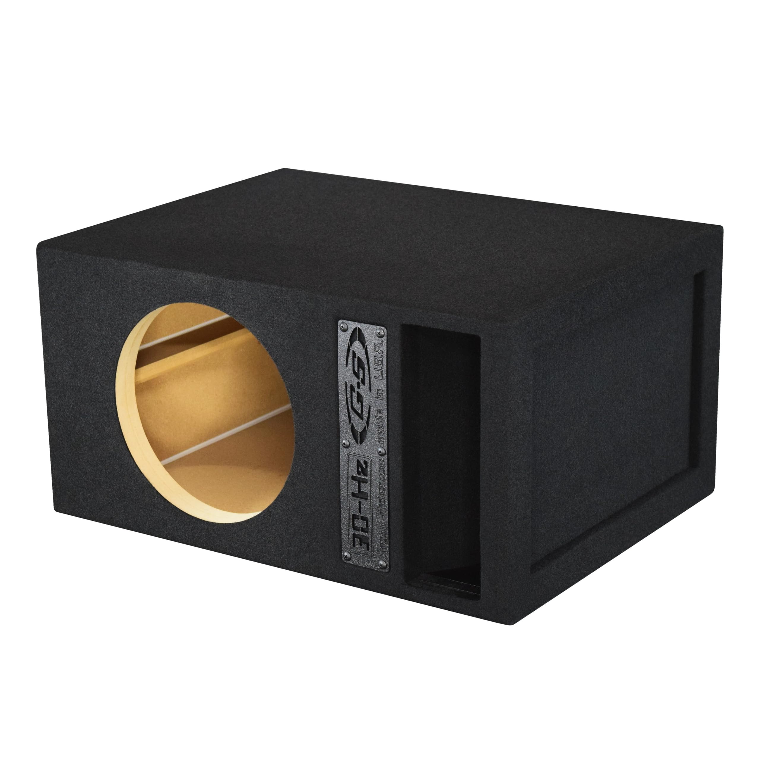 30HZ Reinforced Competition Single Ported Sub Box Sub Woofer Enclosure Speaker Box Car Audio Subwoofer Ground Shaker Box Ground-Shaker (Black, 10")