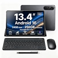 Ausriray Tablet 13.4 Pollici con Tastiera Penna, 120Hz Display Tablet Android 16