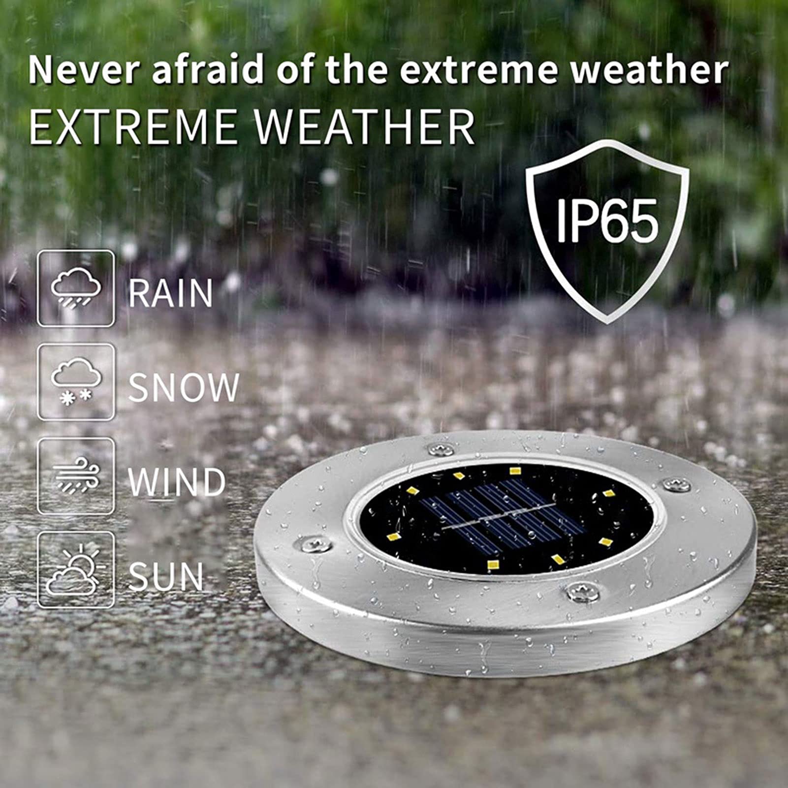 Solar-Bodenleuchten, wasserdicht, 8 LEDs, for Außenbereich, Terrasse, Landschaftsbeleuchtung, Dekoration, for den Weg, Garten, Hof im Freien Lampen (Size : 8 Packs)