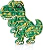 ديناصور دفع بوب فقاعة أداة حسية سيليكون كبير T-Rex مع العين المطبوعة ، قلل من الإجهاد Reliever Bubble Popper Board Fidget Squeeze لعبة للأطفال والكبار