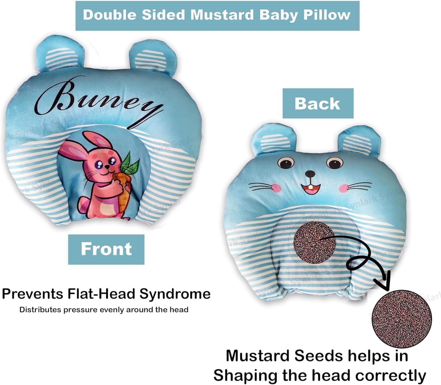 Rai Mustard Seed Pillow Fabric (Blue)