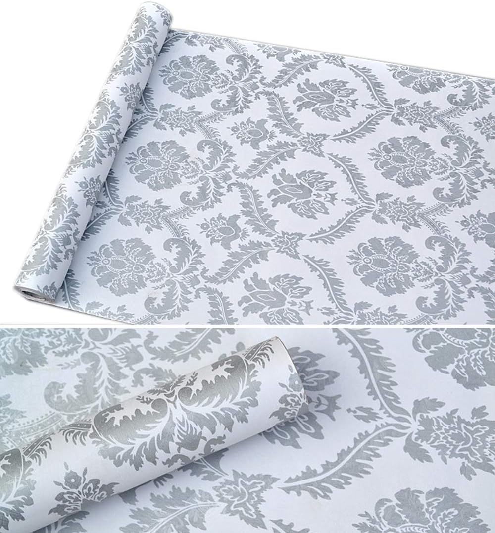 Self Adhesive Vinyl Damask Contact Paper Shelf Drawer