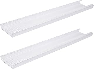 2 Pcs 48" x 8" x 2" Rectanglar Wrap Around Fluorescent Light Covers