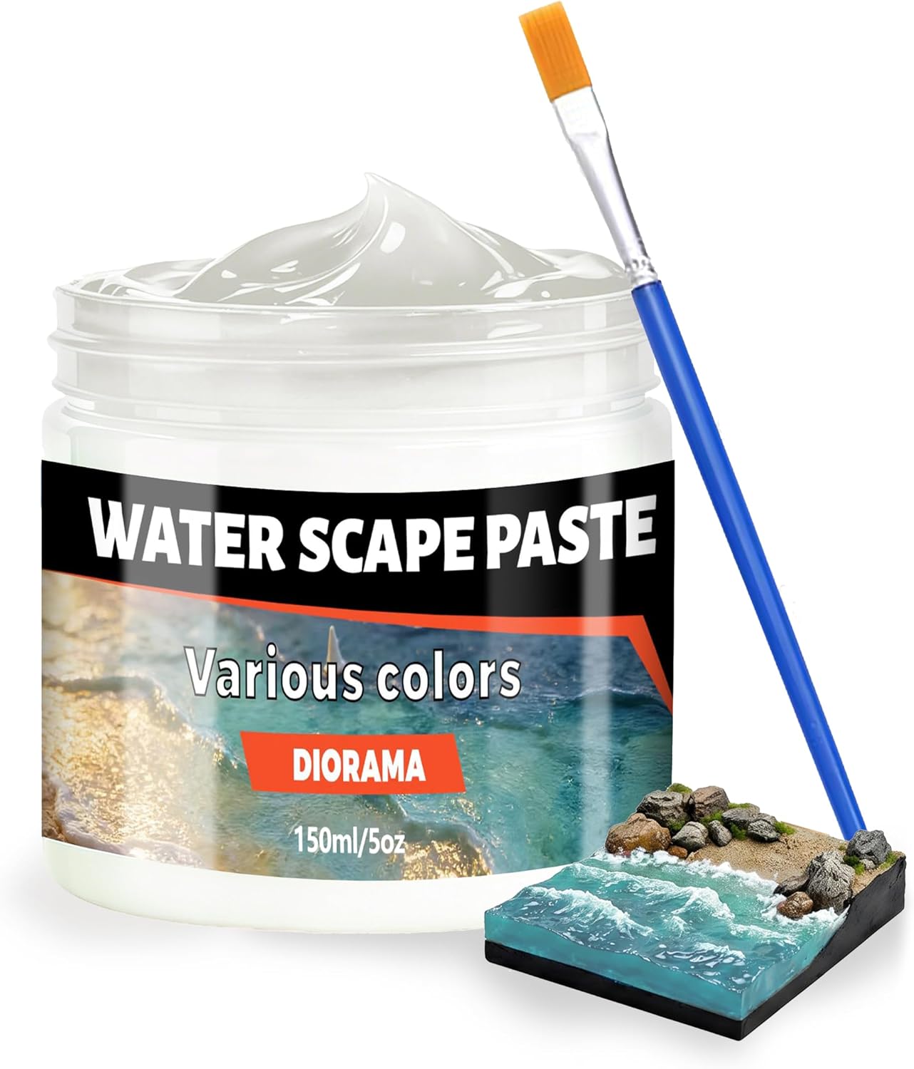 Water Effect Paste, Designed for Landscape Modeling, Aquascaping Paste for Creating Rivers, Oceans, Lakes and Static Scenes, Suitable for 3D Models, Aquascaping Effect Paste. (Light Blue, 50ml)