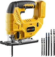 Vista 1 de Sierra de calar inalámbrica para batería De-Walt de 20V, 7 velocidades variables hasta 3200RPM, luz LED, cortes biselados de 45°, 3 movimientos