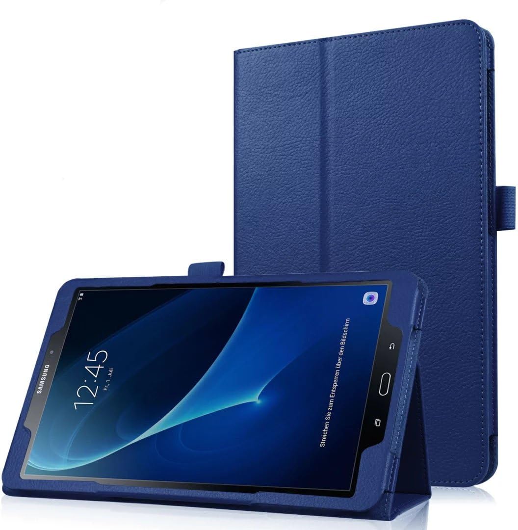 Case Samsung Galaxy Tab A6 10.1'' - Support Folio Cover Case Protective Slim for Samsung gal axy tab A 10.1 2016 SM-T580/585 Auto Wake/Sleep Function + Screen protector - Blue Dark