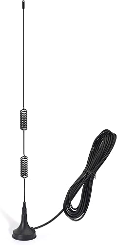 Miniatura 18 de Bingfu VHF UHF Jamón Amateur Radio Escáner Policía Antena Base Magnética BNC Antena macho Compatible con Uniden Bearcat Whistler Shack Police Antena