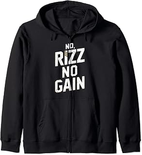 Rizzler Niche Gym Workout Fitness Motivation Bodybuilding Zip Hoodie