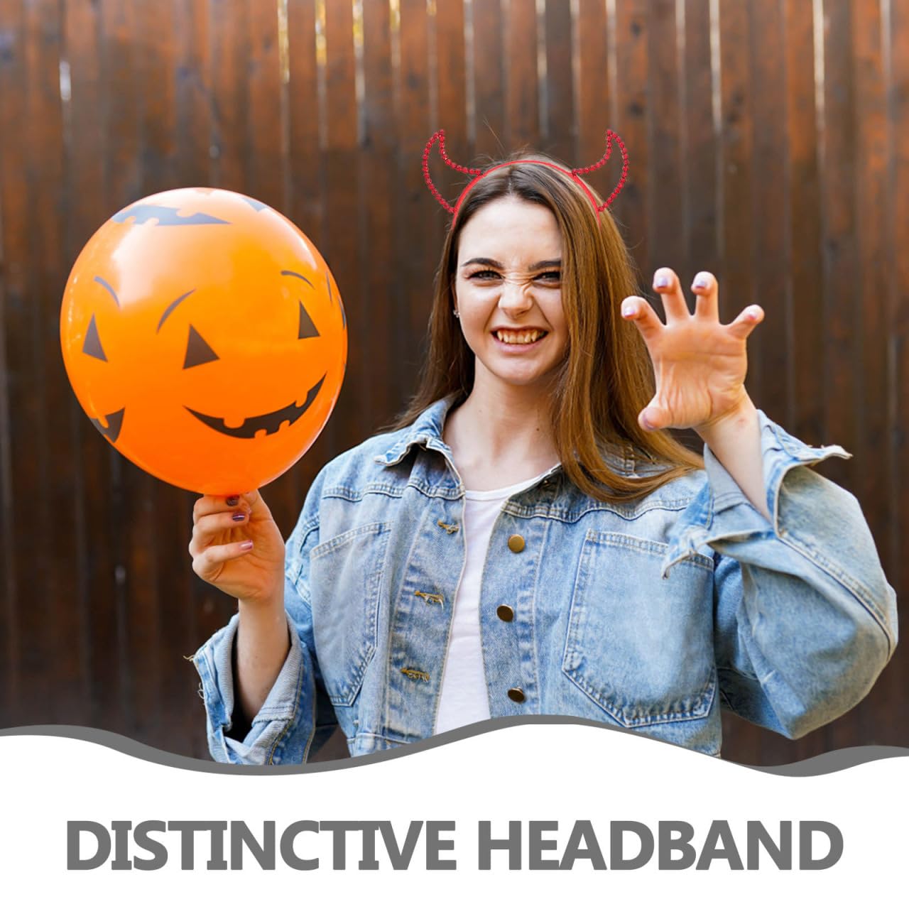 DOITOOL Devil Horn Red Hairband : Red Rhinestone Halloween Headband Reusable Costume Accessory Lightweight Durable Horns Headpiece for Cosplay Party Fancy Dress Accessory Women Girls (2 pcs) - Image 3