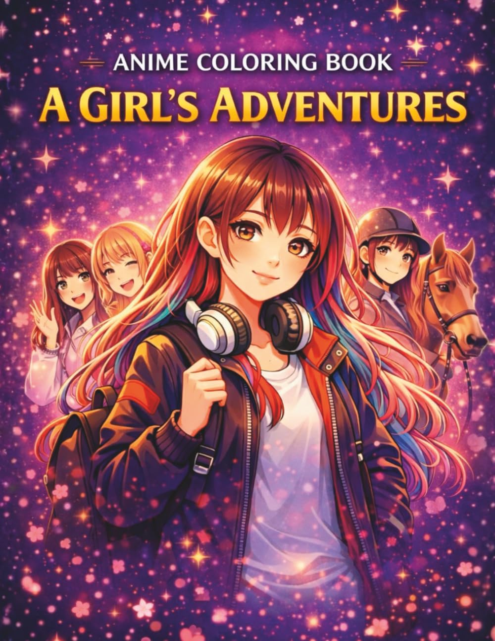 Manga Girl Coloring Book: 50 Teen Scenes for Relaxation & Creativity