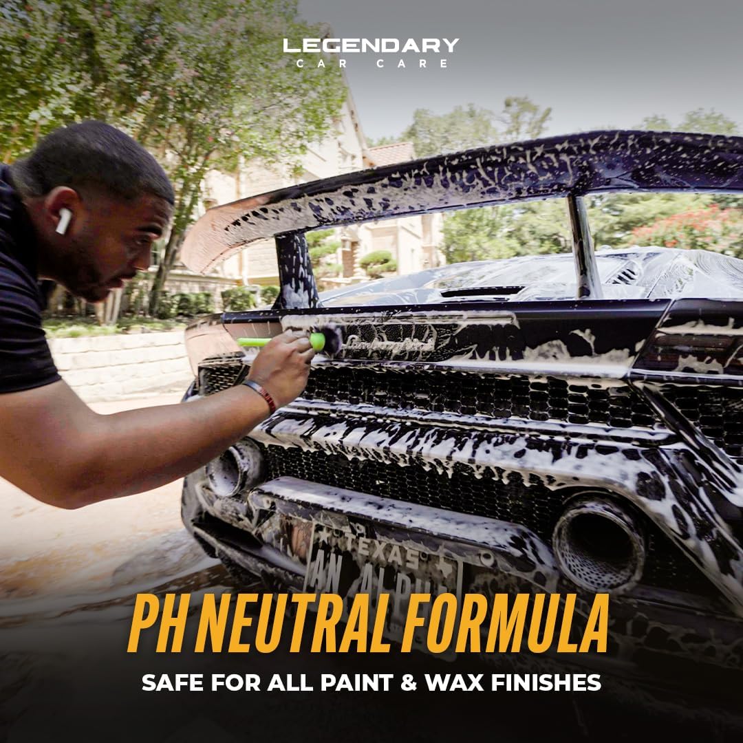 Legendary Thick Suds Wash & Wax 64oz (Half Gallon) - Foaming Car Wash Soap with Carnauba Wax - PH Neutral Foam Cannon Soap for Added Shine & Water Beading - Image 5