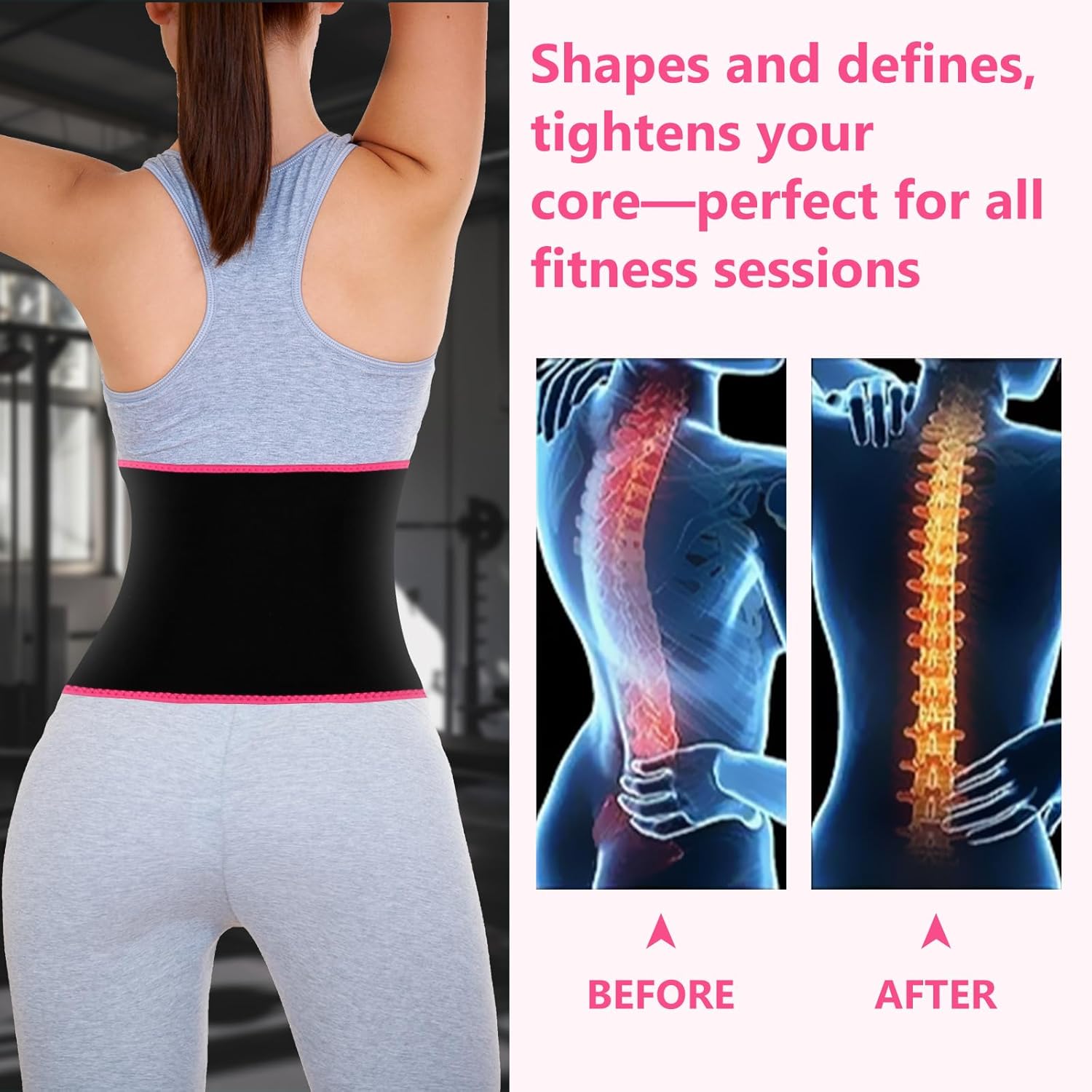 MORECOO Waist Trainer for Women/Men, Sculpt Touch Sweat Band for Stomach, Waist Trimmer for Women Workouts &Speed Belly Sweat - Image 5